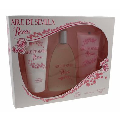 Aire De Sevilla Agua De Rosas Frescas EdT 150ml Set 3 Artikel