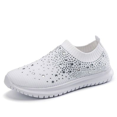 Frauen Crystal Socken Schuhe Gym Laufschuhe Comfort Walking Athletic Sneakers