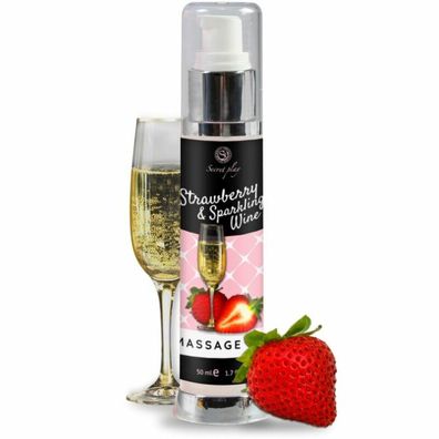 Secretplay Strawberry & Sparkling WINE Massage OIL 50ml