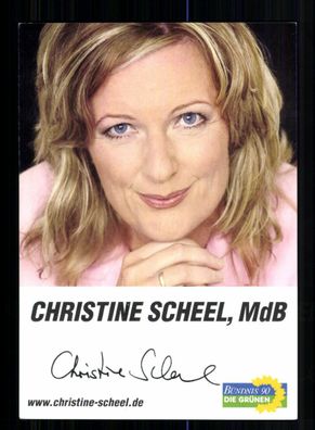 Christine Scheel Bündnis 90 Autogrammkarte Original Signiert + 10677