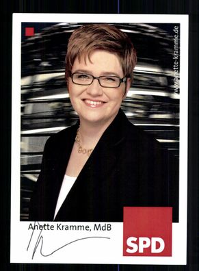 Anette Kramme SPD Autogrammkarte Original Signiert + 10764