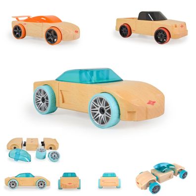 Moni Spielzeugautos Mini aus Buchenholz verschiedene Modelle, ab 4 Jahre