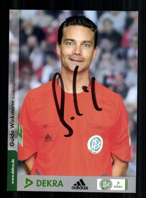 Guido Winkmann DFB Schiedsrichter Autogrammkarte Original Signiert + A 232610