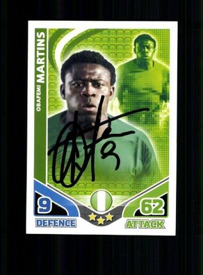 Obafemi Martins Nigeria Match Attax Card Original Signiert+ A 232513