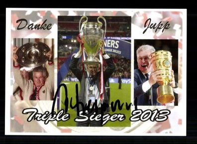Jupp Heynckes Autogrammkarte Bayern München Triple Sieger 2013 Original Signiert