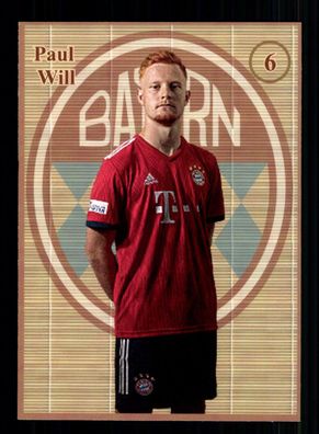 Paul Will Autogrammkarte Bayern München II 2018-19