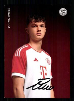 Paul Wanner Autogrammkarte Bayern München 2023-24 Original Signiert