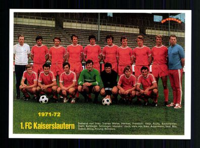1 FC Kaiserslautern Mannschaftskarte 1971-72