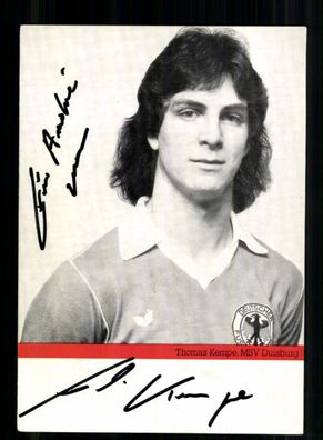 Thomas Kempe Autogrammkarte MSV Duisburg 80er Jahre Original Signiert + A 232595