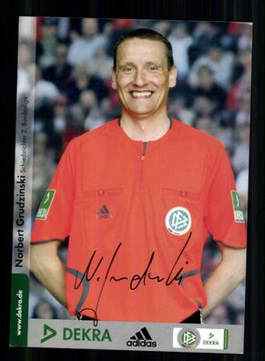 Norbert Grudzinski DFB Schiedsrichter Autogrammkarte Original Sign + A 232630