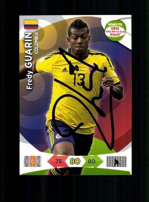 Fredy Guarin Kolumbien Panini Card WM 2014 Original Signiert + A 232497
