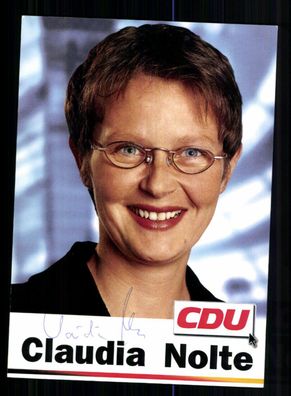 Claudia Nolte CDU Autogrammkarte Original Signiert + 10642