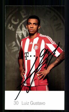 Luiz Gustavo Autogrammkarte Bayern München 2010-11 Original Signiert
