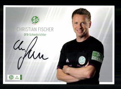 Christian Fischer DFB Schiedsrichter Autogrammkarte Original Sign. + A 232658