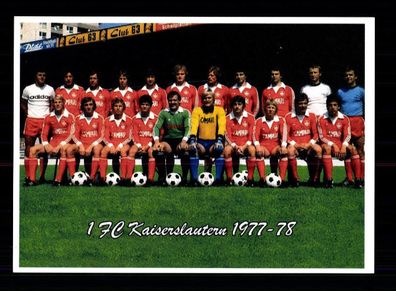 1 FC Kaiserslautern Mannschaftskarte 1977-78 TOP