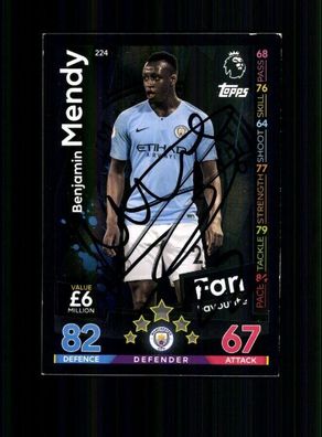 Benjamin Mendy Manchester City Match Attax Card Original Signiert+ A 232517