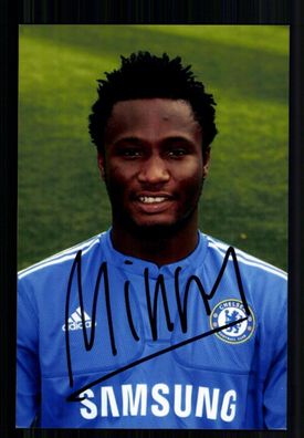 John Obi Mikel FC Chelsea Foto Original Signiert+ A 232819
