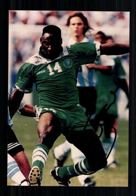 Daniel Amokachi Nationalspieler Nigeria Foto Original Signiert+ A 232824
