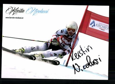 Kerstin Nicolussi Autogrammkarte Original Signiert Ski Alpine + A 232337
