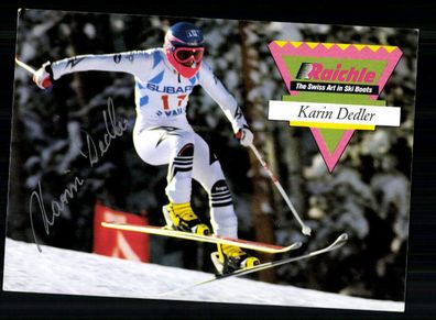 Karin Dedler Autogrammkarte Original Signiert Ski Alpine + A 232396