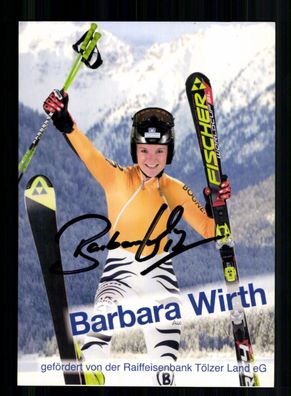 Barbara Wirth Autogrammkarte Original Signiert Ski Alpine + A 232275