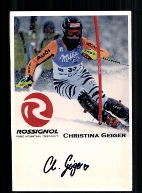 Christina Geiger Autogrammkarte Original Signiert Ski Alpine + A 232282