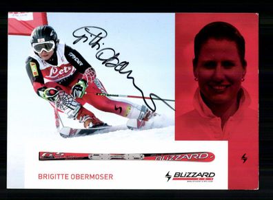 Brigitte Obermoser Autogrammkarte Original Signiert Ski Alpine + A 232343
