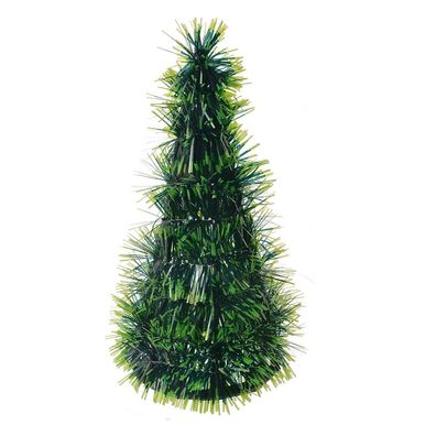 Clayre & Eef Weihnachtsdekoration Weihnachtsbaum Ø 12x25 cm Grün Kunststoff