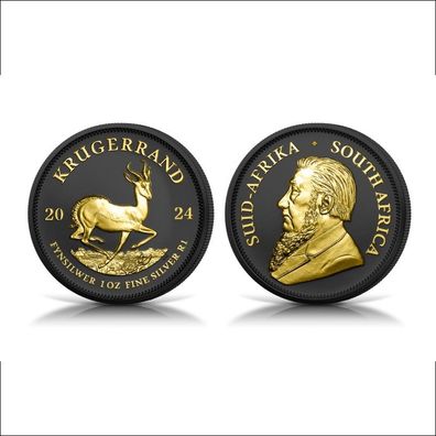 Silbermünze 1 oz Krügerrand Black Platinum Gold 2024 999 Südafrika