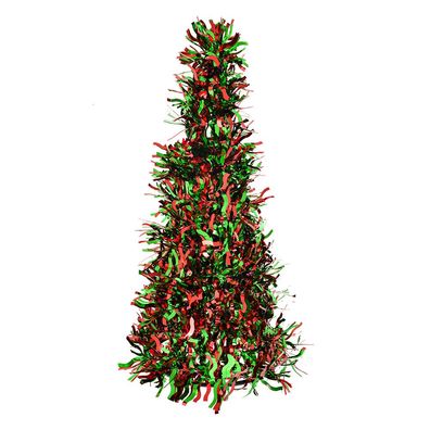 Clayre & Eef Weihnachtsdekoration Weihnachtsbaum Ø 17x38 cm Rot Kunststoff