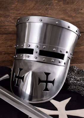 Kreuzritter Helm, 2 mm Stahl