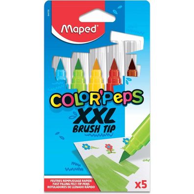 Pinsel-Filzstift Color Peps XXL Brush Tip 5er-Sc leuchtende Farben