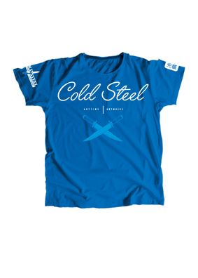 Cold Steel Cross Guard Girlie-Shirt, Blau