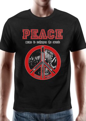 T-Shirt Peace - means to resharpen the swords