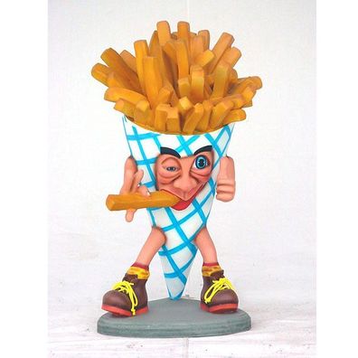 Pommes Pommesmann Figur Fritten French Fries Statue Werbefigur Imbiss Deko Wagen