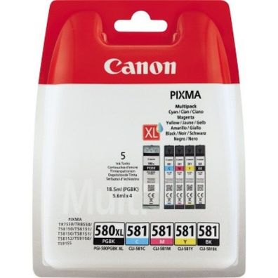 Canon Canon Ink PGI-580 PGI580 PGBK CLI-581 PGBK CLI581 CMYBK Multipack (2078C005)