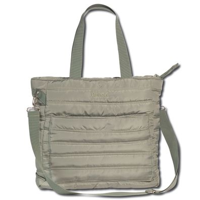 Bench gesteppte Shopper Bag Umhängetasche Schultertasche grau-grün OTI306K