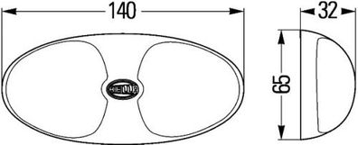 HELLA 2JA 959 700-102 Innenraumleuchte - DuraLED - LED - 12V - LED - Anbau