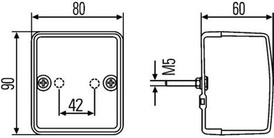 HELLA 2JB 996 012-121 Kofferraumleuchte - 24V - P21W - Anbau - Lichtscheibenfarbe: gl