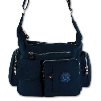 Bag Street Nylon Tasche Damenhandtasche Schultertasche blau 32x20x12 OTJ205B