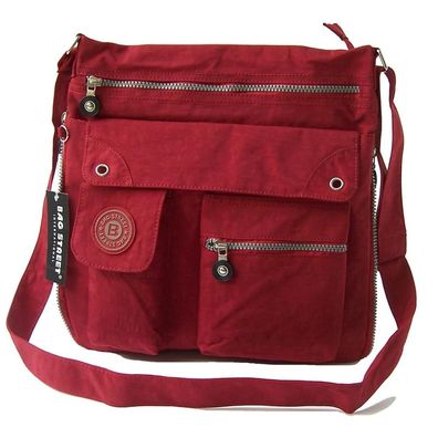 Bag Street Nylon Tasche Damenhandtasche Umhängetasche rot 31x10x33 OTJ206R