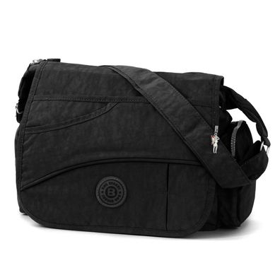 Bag Street Nylon Tasche Damenhandtasche Umhängetasche schwarz 32x13x20 OTJ214S
