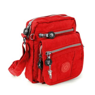 Bag Street Crinkle Nylon Tasche Damenhandtasche Umhängetasche rot OTJ215R