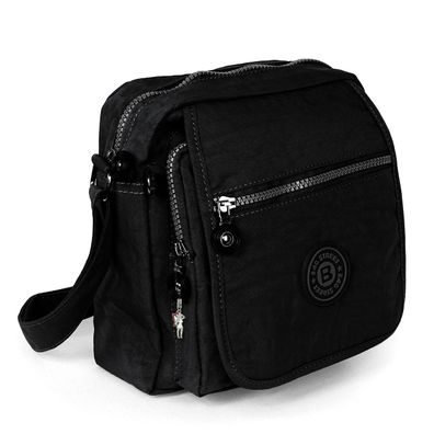 Bag Street Nylon Tasche Damenhandtasche Umhängetasche schwarz 20x22x10 OTJ218S