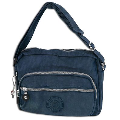 Bag Street Nylon Tasche Damenhandtasche Umhängetasche blau 22x15x8 OTJ227B