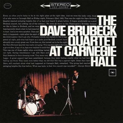 Dave Brubeck (1920-2012): At Carnegie Hall 1963 - Col C2K61455 - (Jazz / CD)