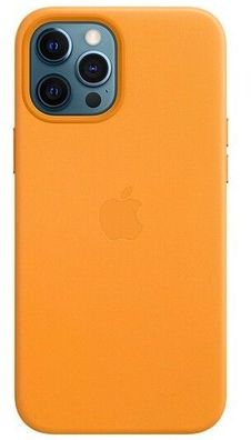 Apple iPhone 12Pro Max Leder Case Schutzhülle MagSafe Back Cover MHKH3ZM/ A orange