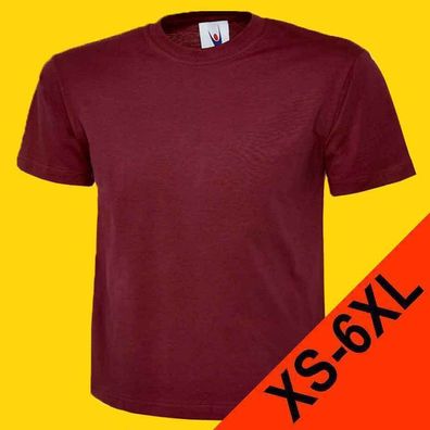 Unisex T-Shirt UC301 Uneek 100% Baumwolle 180g/ m² maroon (Gr. XS-6XL)