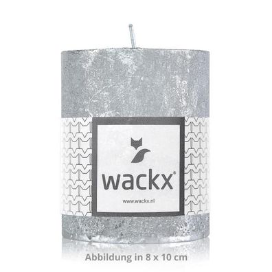 Rustic Cylinderkerze, 10x20 cm, Silver 1 St