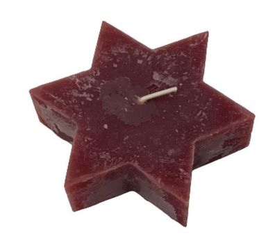 Rustic Star, 9x4 cm, Rubin red 1 St